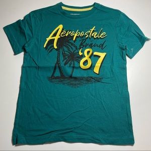 NWOT Aeropostale green tee with raised print Size 10